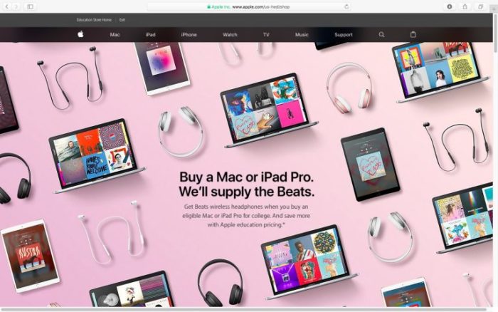 Apple’s “Back to School Promotion” Offers Students Free Beats